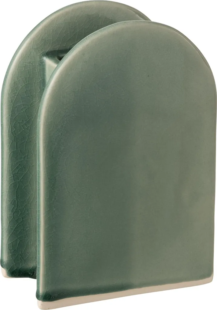 Vase en porcelaine vert foncé Bart J-Line - Soliflore chic moderne