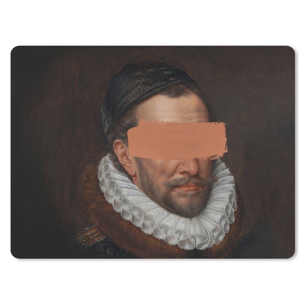 MuchoWow Mauspad Mousepad Wilhelm von Oranien - Adriaen Thomasz - Gemälde 40x30 cm - Mousepads - Maus Mat - Pad - Mausunterlage - Anti Rutsch