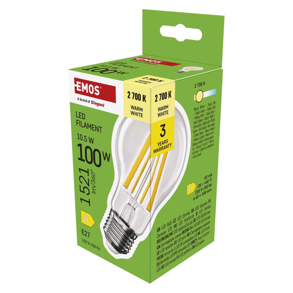 EMOS LED žiarovka Retro 10,5W E27 ZF5D62 Obrázok produktu 5