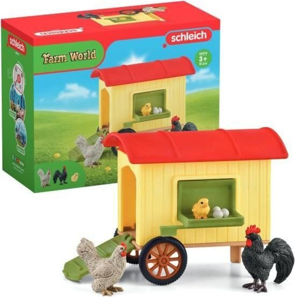 Schleich Farm World 42572 Hühnerstall Spielfiguren-Set