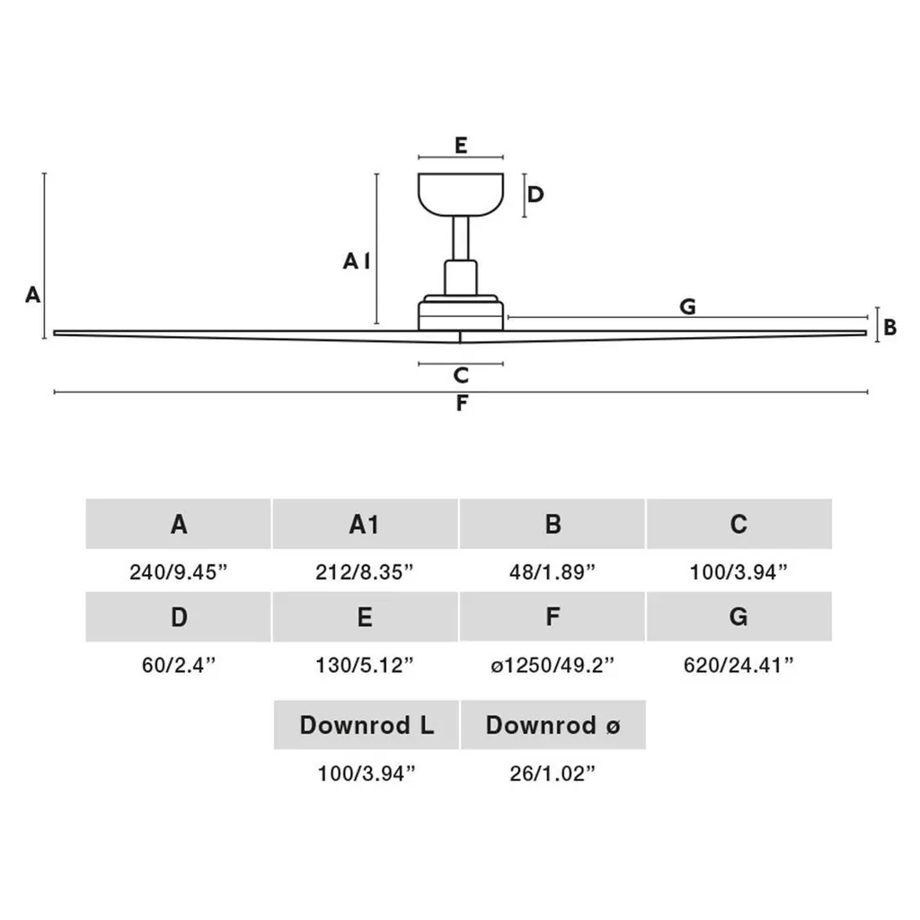 Ventilateur de plafond basse consommation Klim M 125cm Télécommande - 2