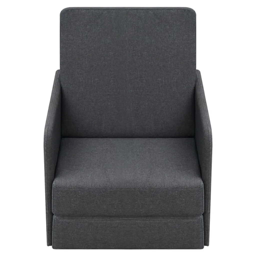 Fauteuil-lit Extensible Gain de Place Gris - Solution Couchage Invité Rapide - 17
