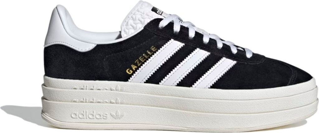 Adidas Gazelle Bold Frauen Schnürung Wildleder Plattform Turnschuhe Schwarz Weiß – 6 UK - 39 1/3 EU - 7,5 US / Schwarz-Weiss