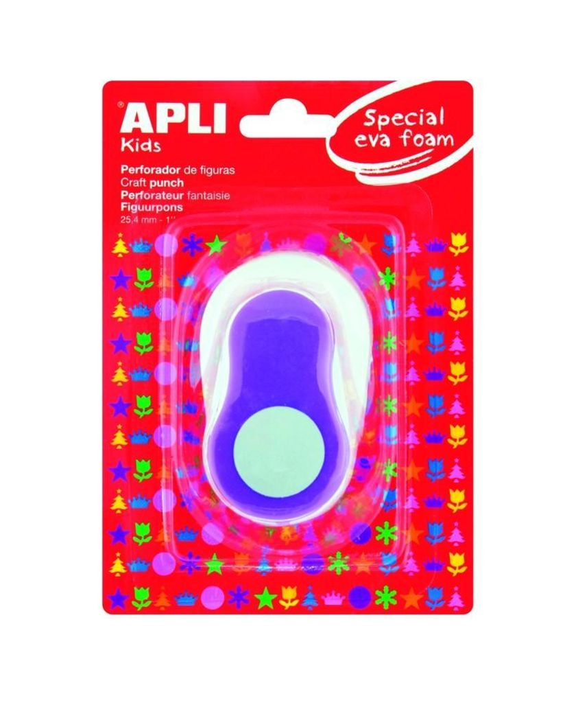 Apli Stanze de Papier und Gummi eva geformt de Kreis - Größe de Figur 25.4mm - Stanze Papier, Karton, Pappe und Gummi eva de bis 2mm - Ablage de ...