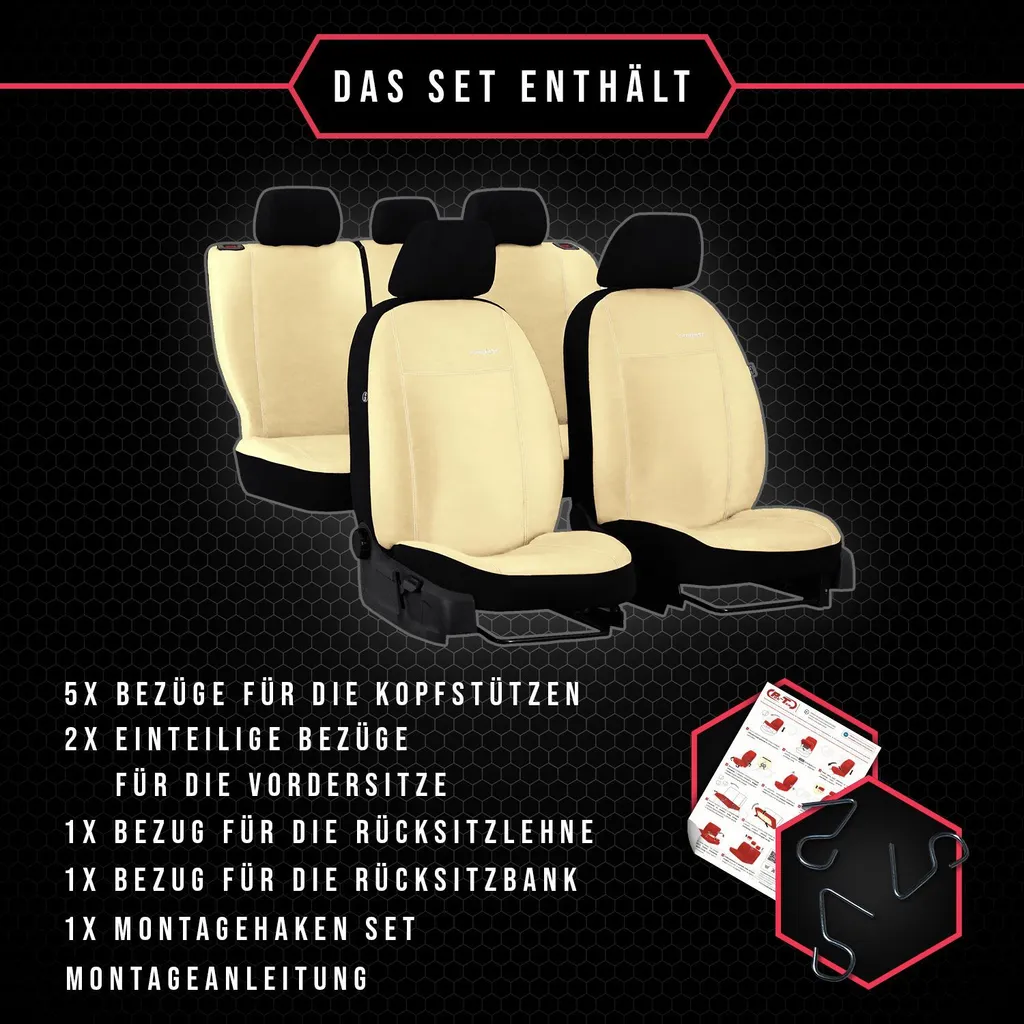 Set Coprisedili Beige Universali Peugeot 406 - Comfort e Protezione - 9