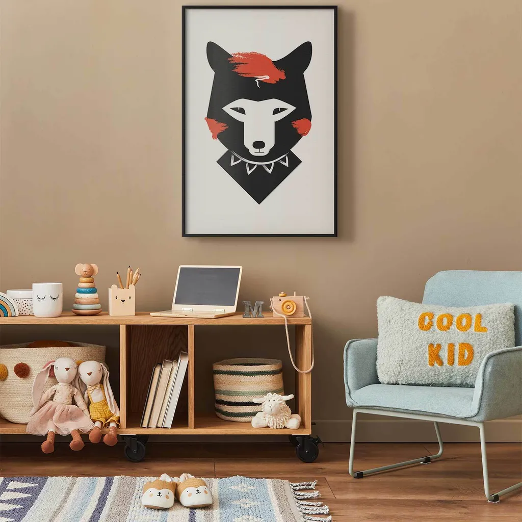 Poster Incorniciato Polite Fox 60x90 - Arredo Parete Originale - 2