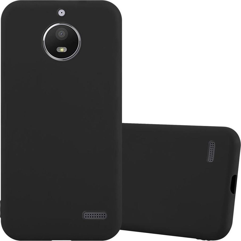 Cadorabo Hülle für Motorola MOTO E4 Schutzhülle in Schwarz Handyhülle TPU Silikon Etui Case Cover