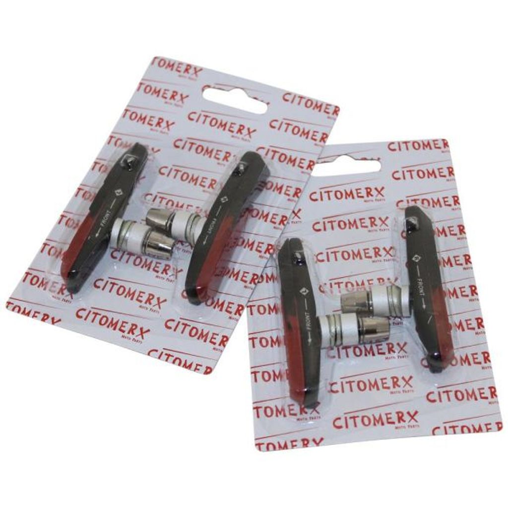 2 Paar Bremsbeläge 72mm Dual Compound für Felgenbremse V-Brake Shimano XTR Deore XT