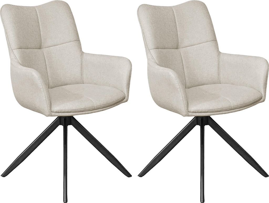 byLIVING Esszimmerstuhl 2er Set HAMILTON drehbar 360 Grad, Produktbild 