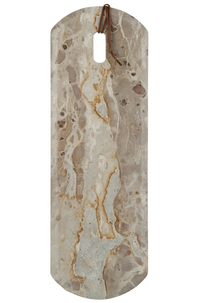 Planche à Fromage en Marbre Beige Large Plateau de Présentation J-Line