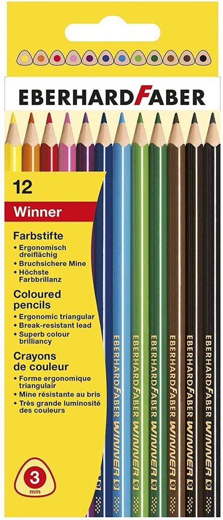 Eberhard Faber 511412 - Buntstifte Winner, dreiflächig, Produktbild 