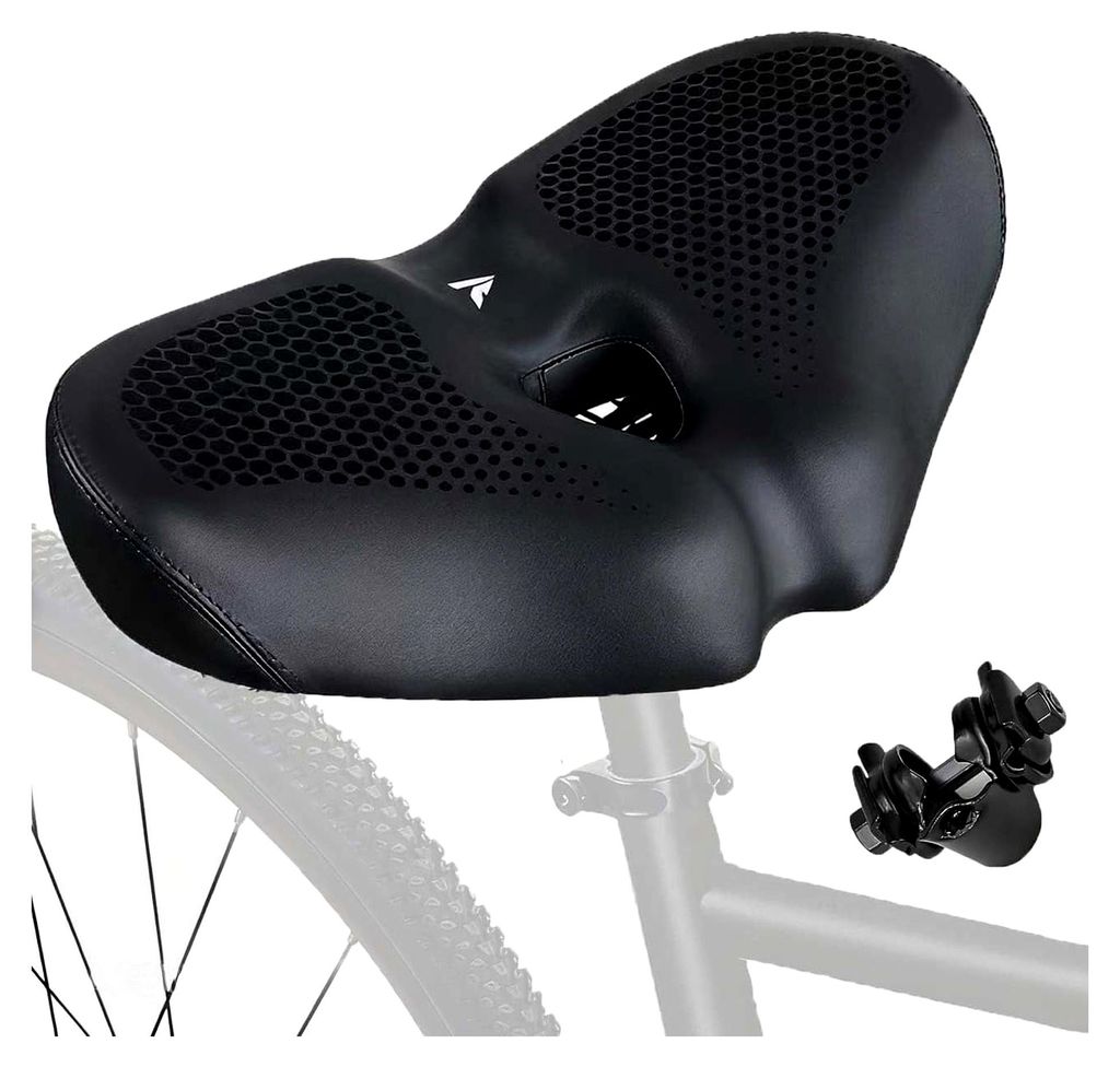 Überdimensionierter Fahrradsattel für Herren und Damen, Universeller Fahrradsattel für Mountainbike, Cityrad, E-Bike, Heimtrainer, Bequem, Extra...