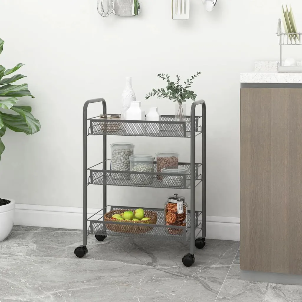 Carrello Multiuso Salvaspazio The Living Store Grigio 46x26x64 cm