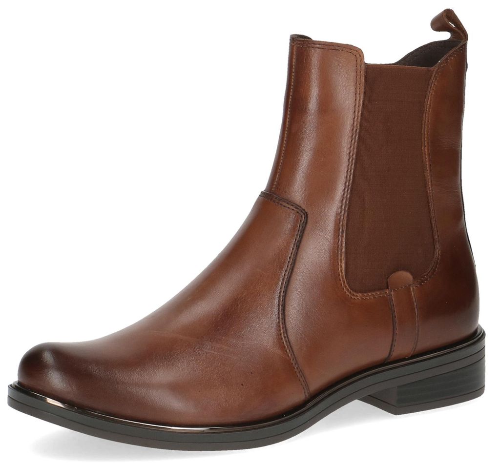 CAPRICE Damen Chelsea Boots Kleiner Absatz Elegant, Braun Produktbild 