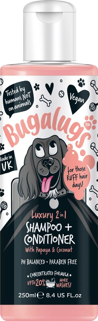 Bugalugs Hundeshampoo 2 in 1 Papaya & Coconut 250 ml Produktbild 
