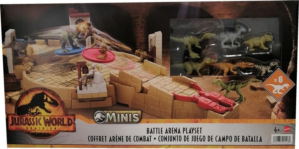 Mattel HBT63 Jurassic World Dominion Battle Arena Zestaw 6 Zdjęcie produktu 