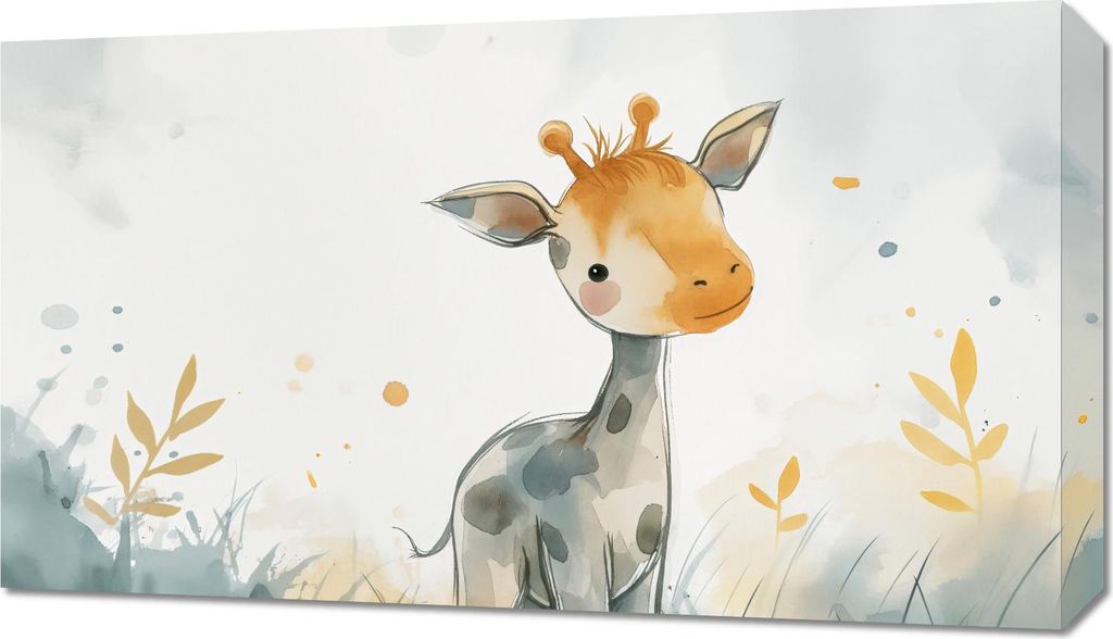 Bild 70x40cm Kleine Giraffe