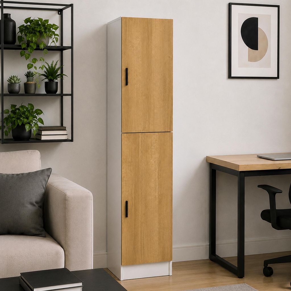 VCM Mehrzweckschrank mit 2 Drehtüren, H. 183 x B. 38 x T. Produktbild 