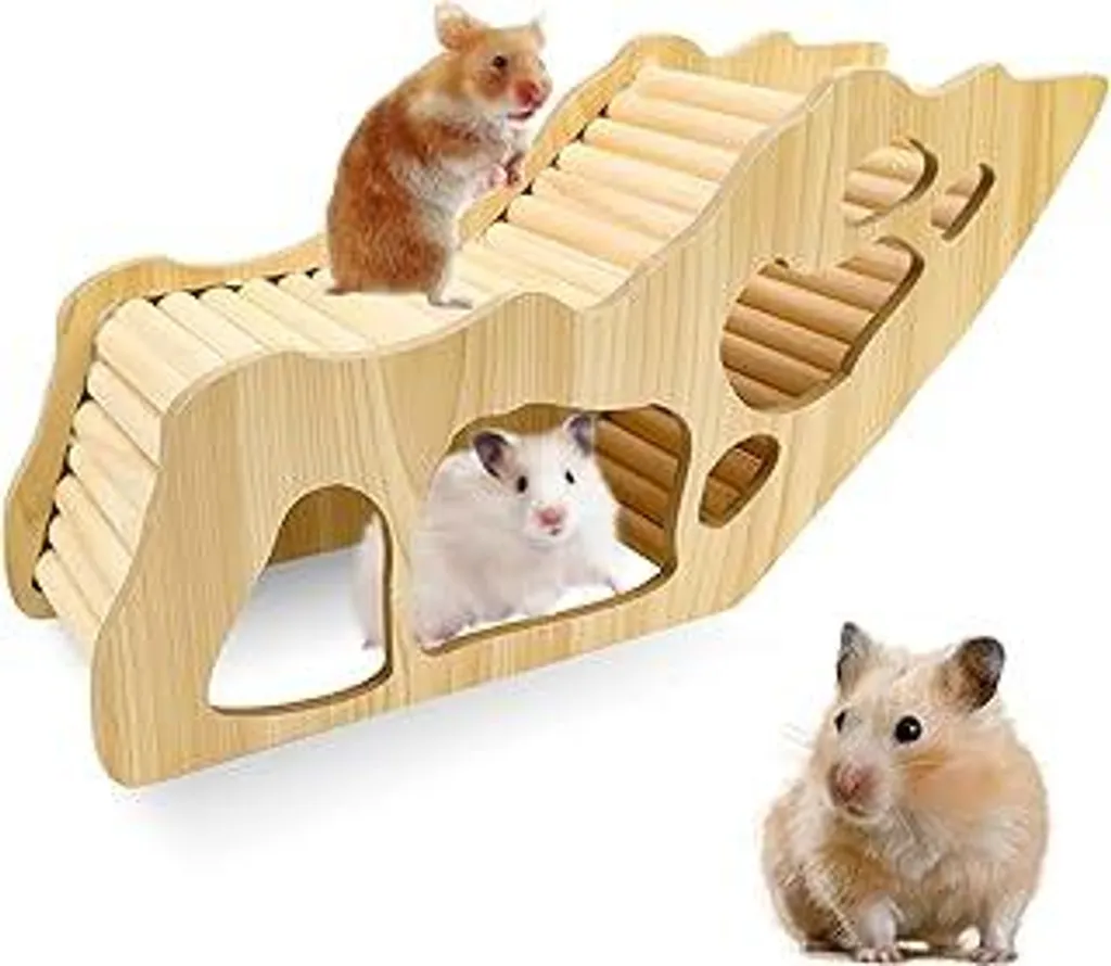 OFFERTA Casetta Tunnel Criceti 32cm - Il Miglior Nascondiglio Legno