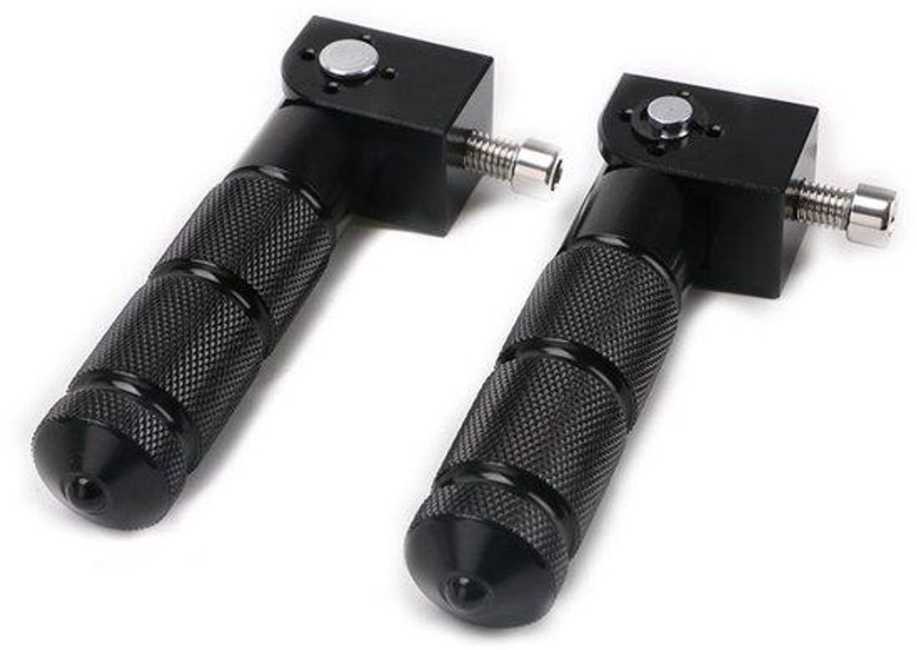 Aluminium-Fahrrad-Stütze - 2 Stück - 90 Grad klappbar - Universell - 8 mm - Fahrrad-Accessoire - Schwarz