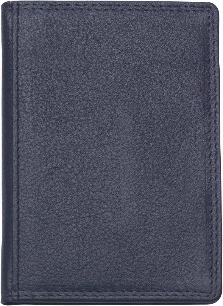 Herren & Damen Kartenetui aus Echtleder mit RFID Schutz, Slim Wallet Kreditkartenetui mit Geldscheinfach, 8 Kartenfächer, Ausweisetui 8,5x12 cm