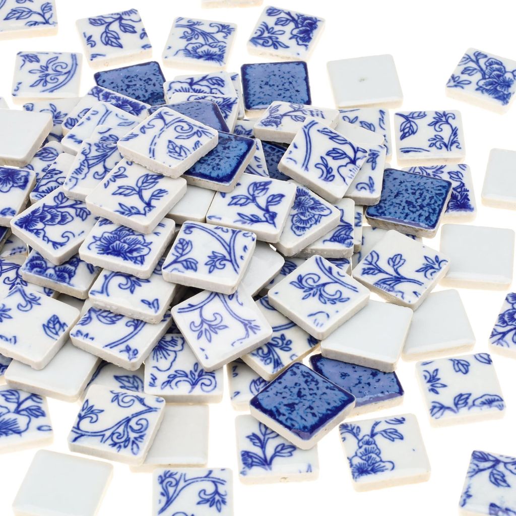 121 Stuks Ceramische Mozaïektegels - Celadon - 2,5 x 2,5 cm Productafbeelding 