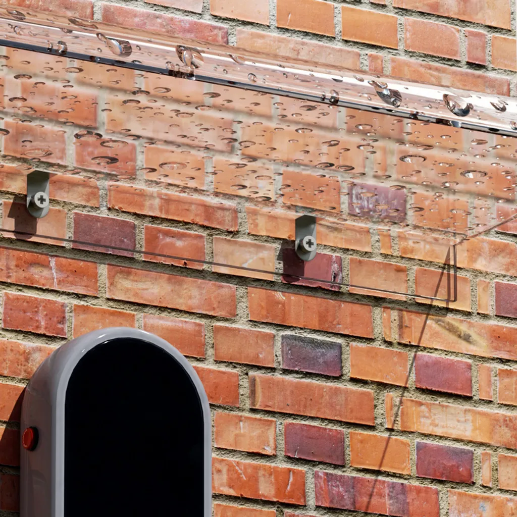 Pensilina Trasparente 40x80cm per Porta d'Ingresso | Tettoia Esterna - 7