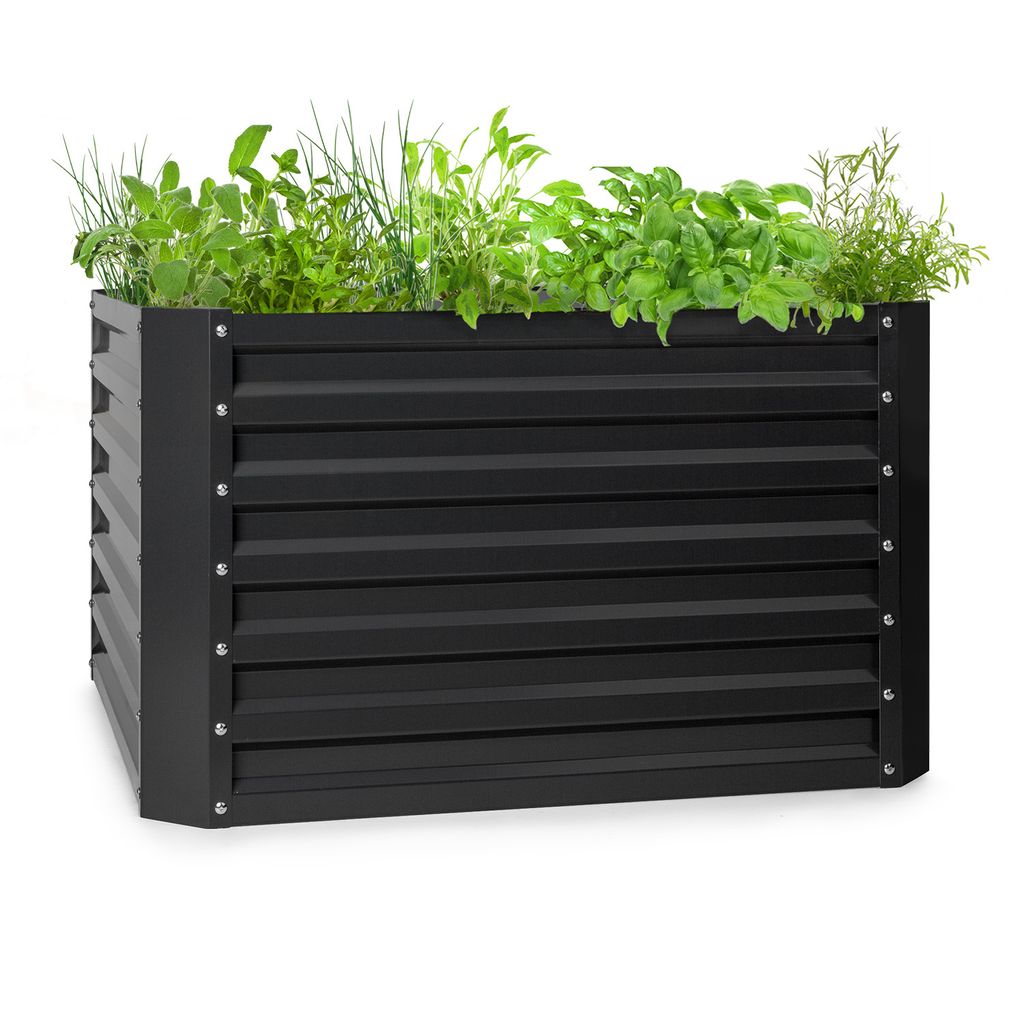 Blumfeldt Hochbeet, Großes Hochbeet aus Metall, Schmales Hochbeet zum Selber Bauen, Wetterfestes Hochbeet für Garten &Terrasse, Rostfreies Garten...