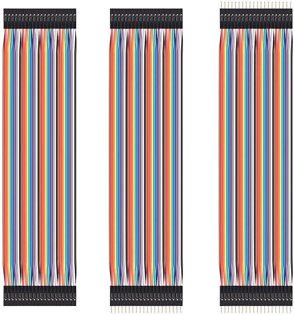 40pin Jumper / Dupont Kabel Set, je 1x F-F / M-M / F-M, 20cm