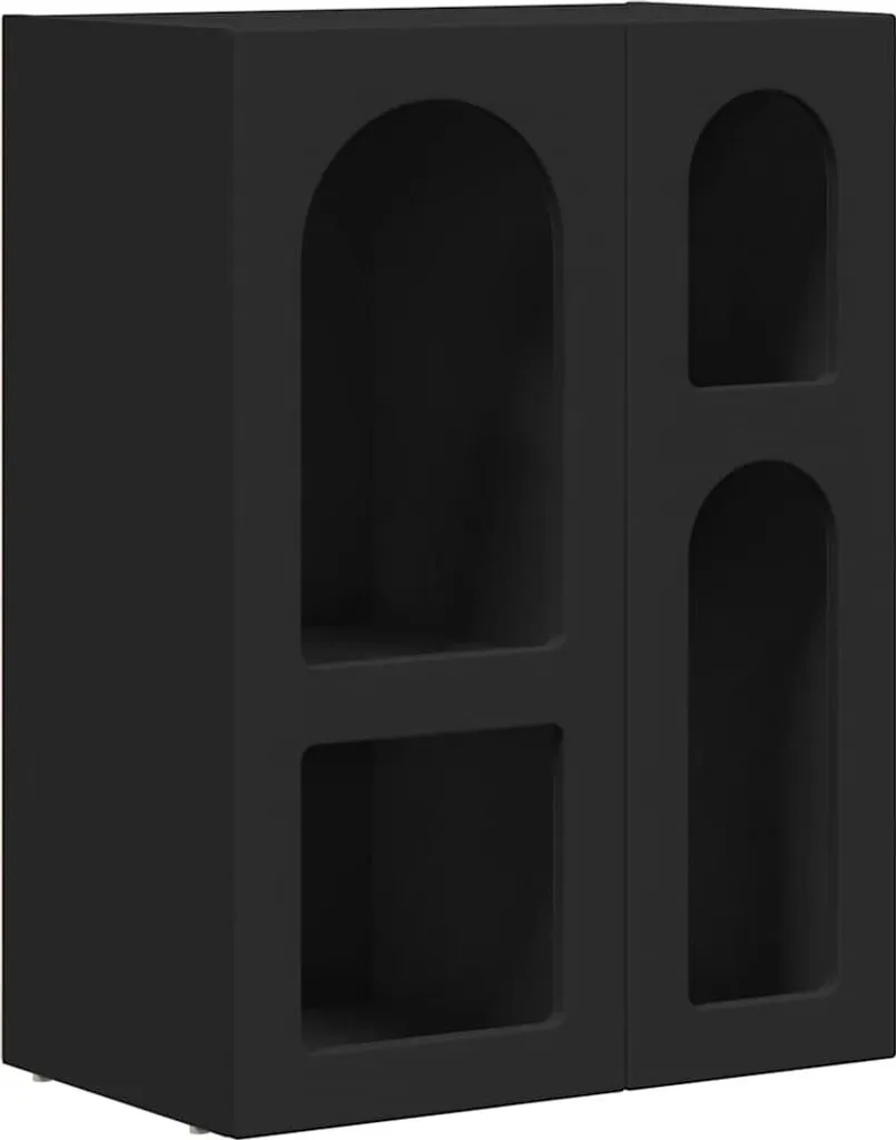 Mobile Credenza SYFAX Nero 59x35x80.5 cm - Arredo Minimal Living