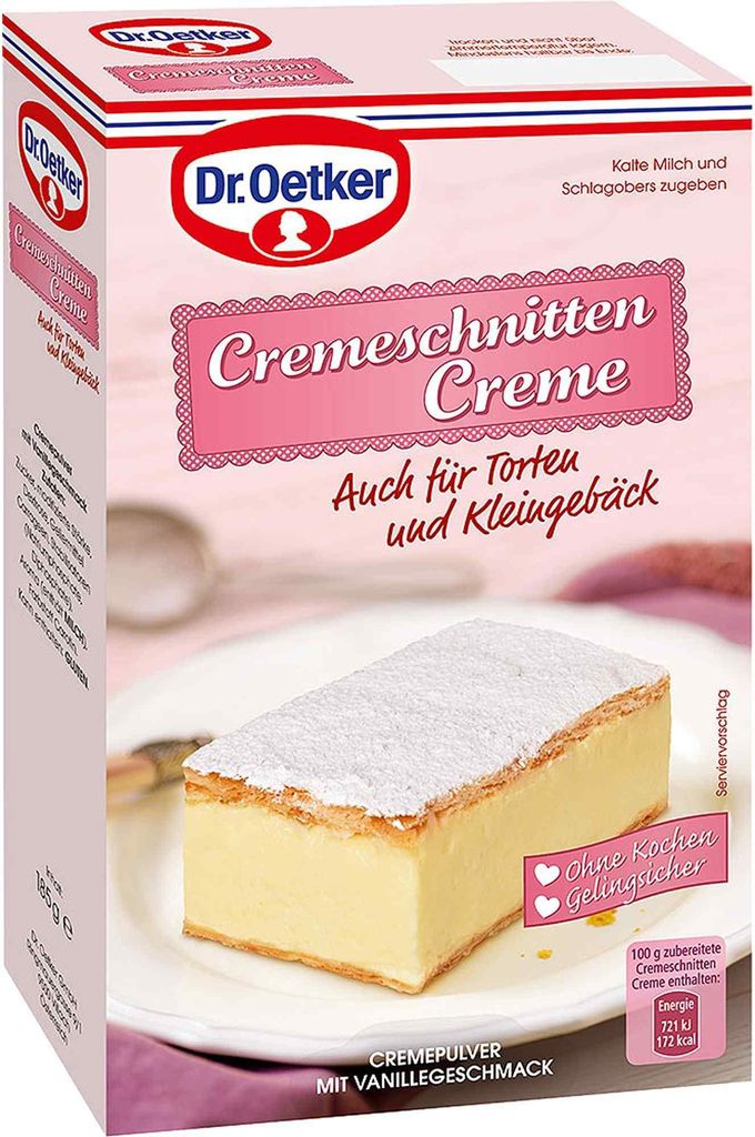 Dr. Oetker Cremeschnitten Creme 185g Produktbild 