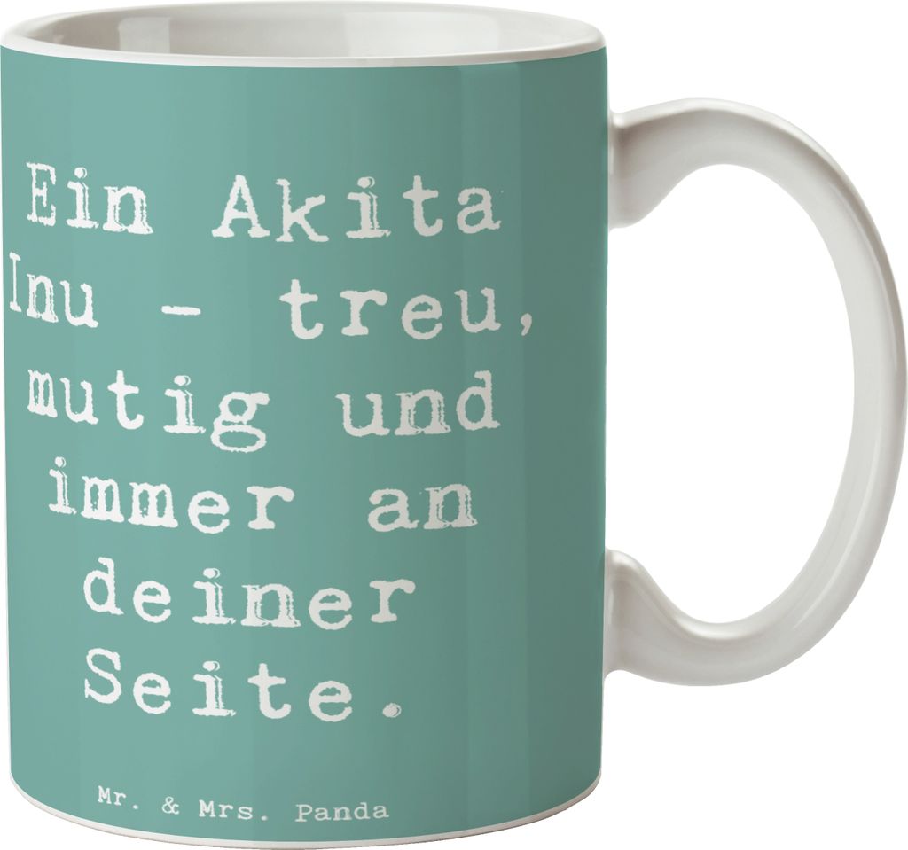 Mr. & Mrs. Panda Teetasse Spruch Akita Inu Freund - Meeresbrise - Geschenk, Hunderassen Vielfalt, Tasse, Kaffeetasse, Hundeerziehung, Hund, loyal, ...
