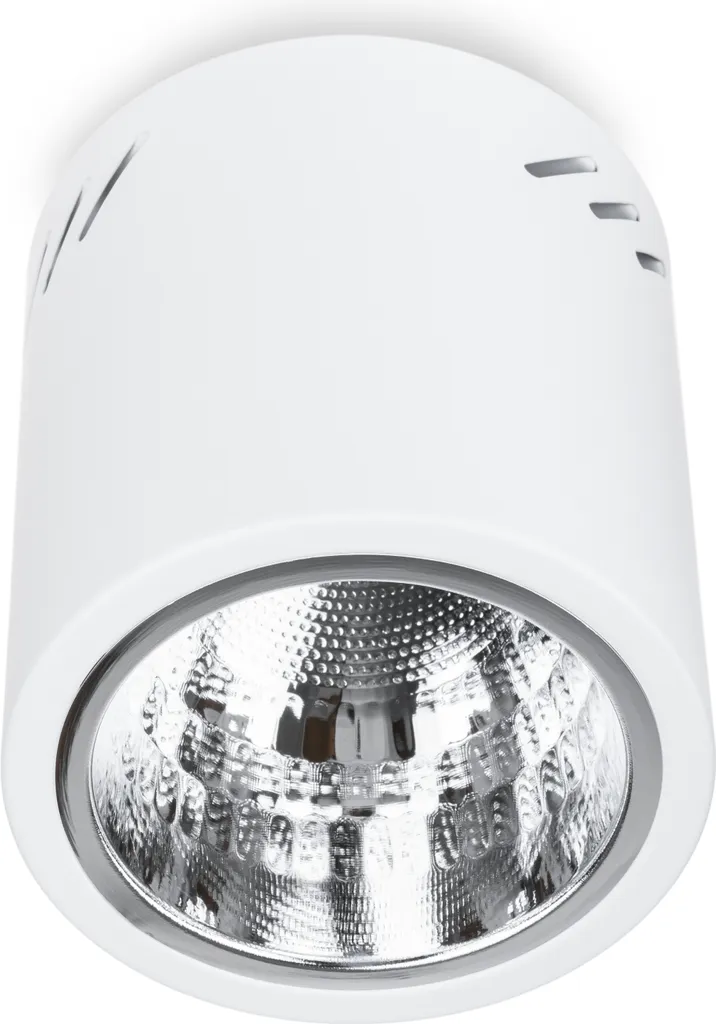 Plafonnier Spot en Saillie Rond Blanc pour Ampoule E27 Hauteur 145mm