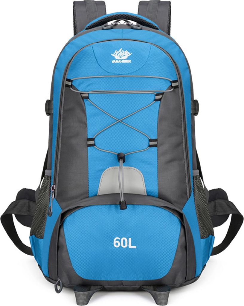 60L Hiking Backpack Travel Backpack with Anti-Splash Fabric Multi-Storage for Camping and Outdoor Adventure