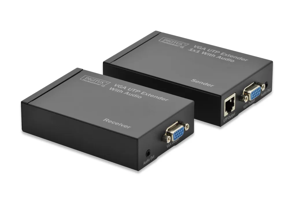 Extendeur VGA Amplifié Kit de Transmission Vidéo 300m avec Réglage Gain