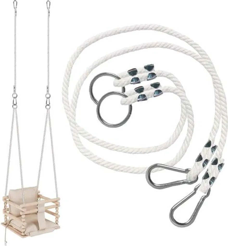 Kit de cordes pour balançoire 2 rallonges en chanvre naturel - 50 kg