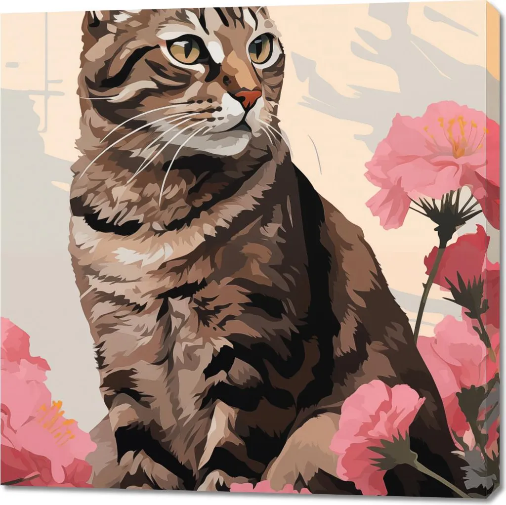 Quadro Gatto Gigante 100x100 Ritratto Anima Felina - Trend 2026