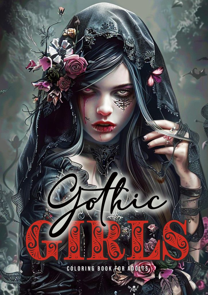 Gothic Girls Malbuch für Ewachsene