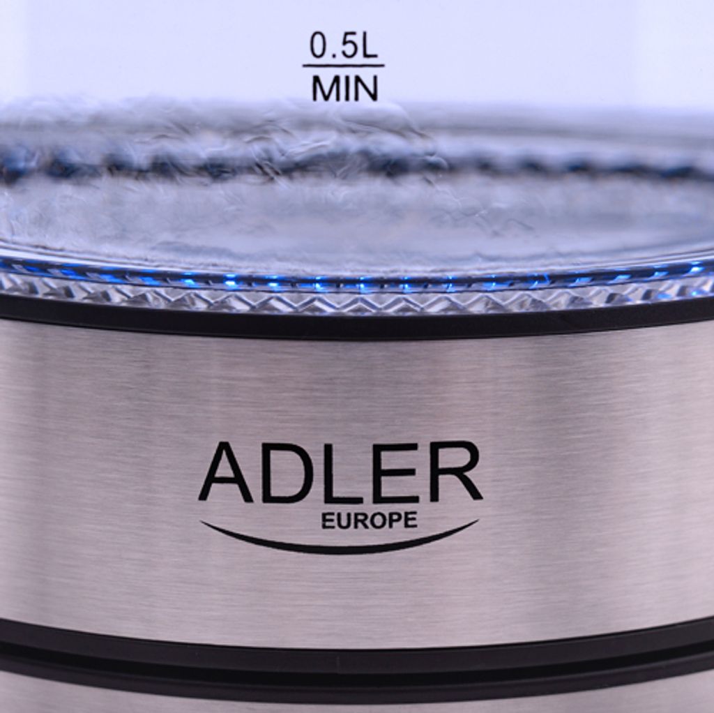 Szklany czajnik Adler ze stali nierdzewnej | 1,7 litra | Zdjęcie produktu 32