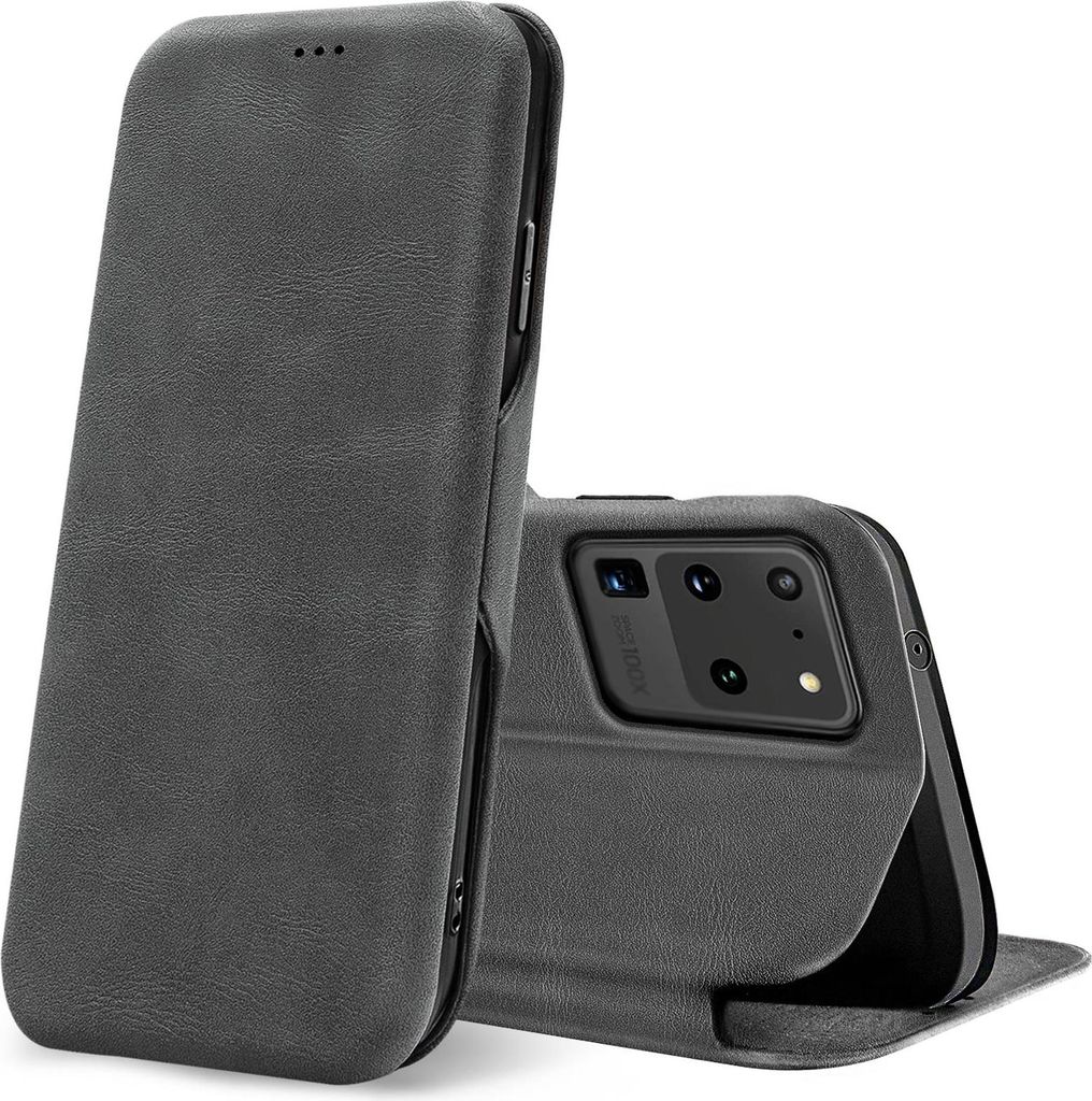 Shell Flip Case für Samsung Galaxy S20 Ultra Hülle Book Cover Handy Tasche mit Kartenfach Premium Schutzhülle