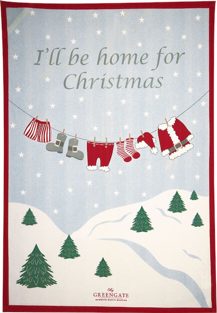 Greengate Home for XMAS Geschirrtuch Piece printed