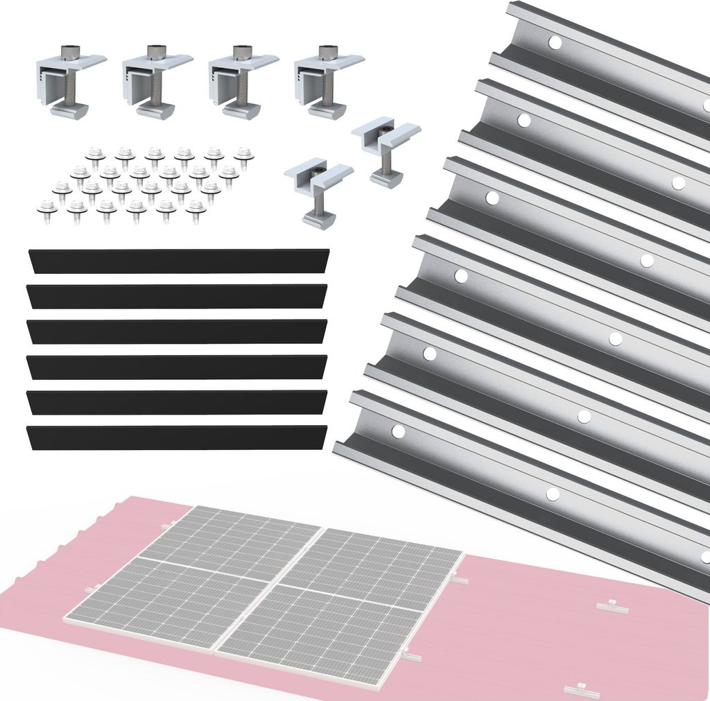 NuaSol PV Kit de montage sur toiture en tôle trapézoïdale | Image du produit 