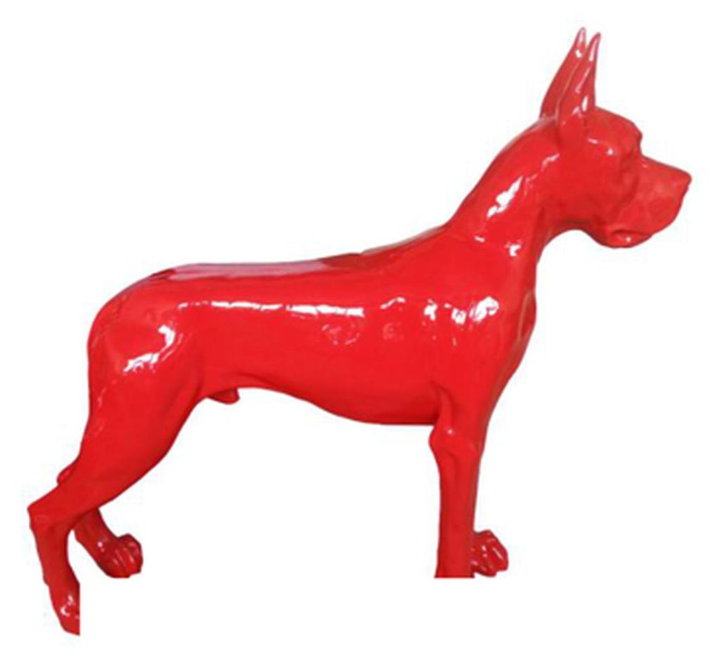 Design Figur Hund aus Kunststoff Skulptur Dekoration Deko Statuen Neu 110x125cm