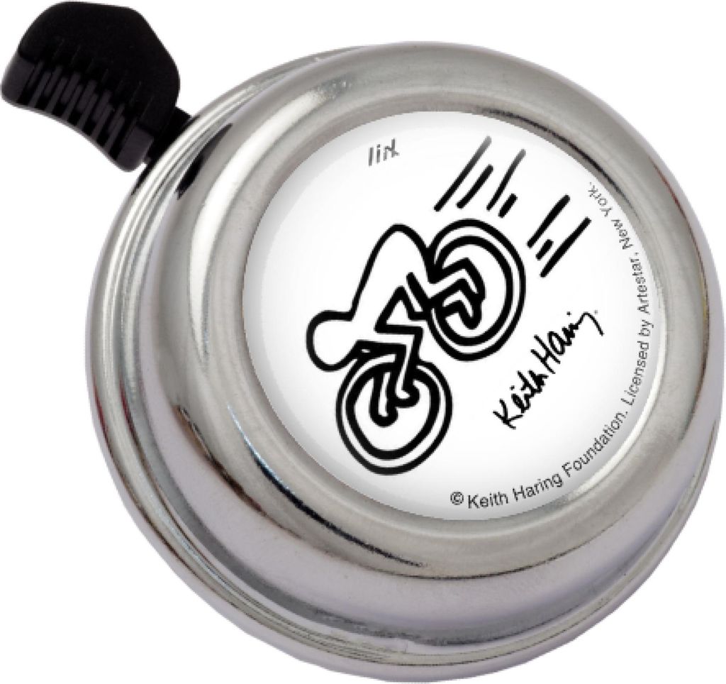 LiiX Colour Bell Fahrradklingel Keith Haring Racing Chrome, Ø60mm
