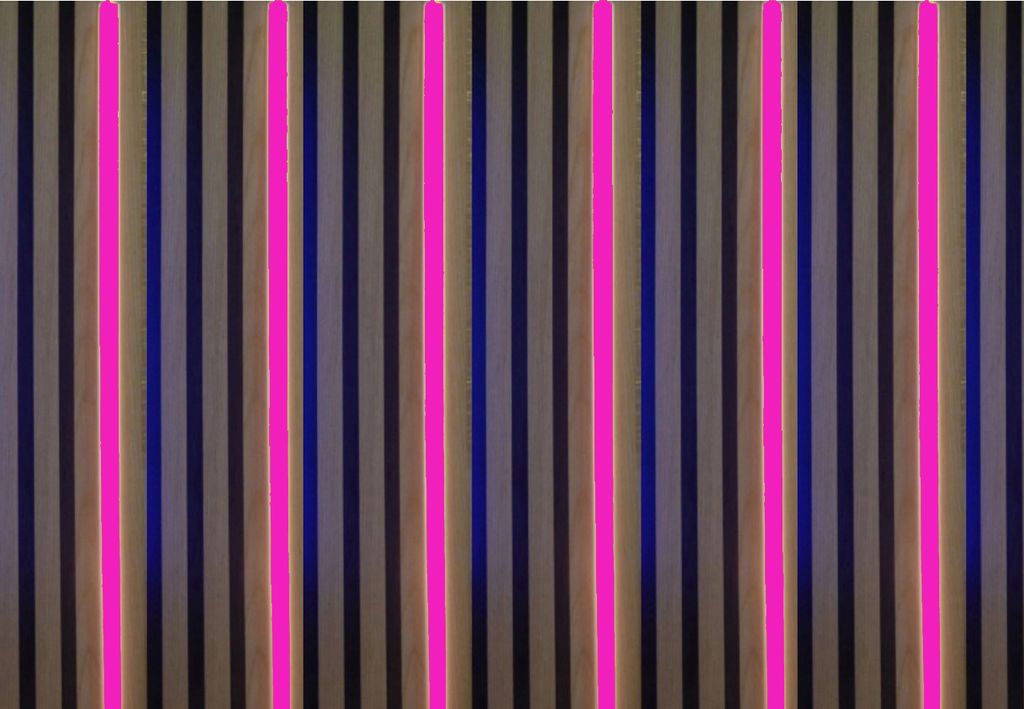 3661 LED Leuchte für Holz-Akustik-Paneele 6x50cm Netzteil ROT