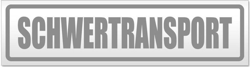 Kiwistar - Autoaufkleber - Grau - 20 x 5,3 cm - Schwertransport - Hinweis Aufkleber Sticker für Auto, Kfz, Fahrrad, PKW, LKW