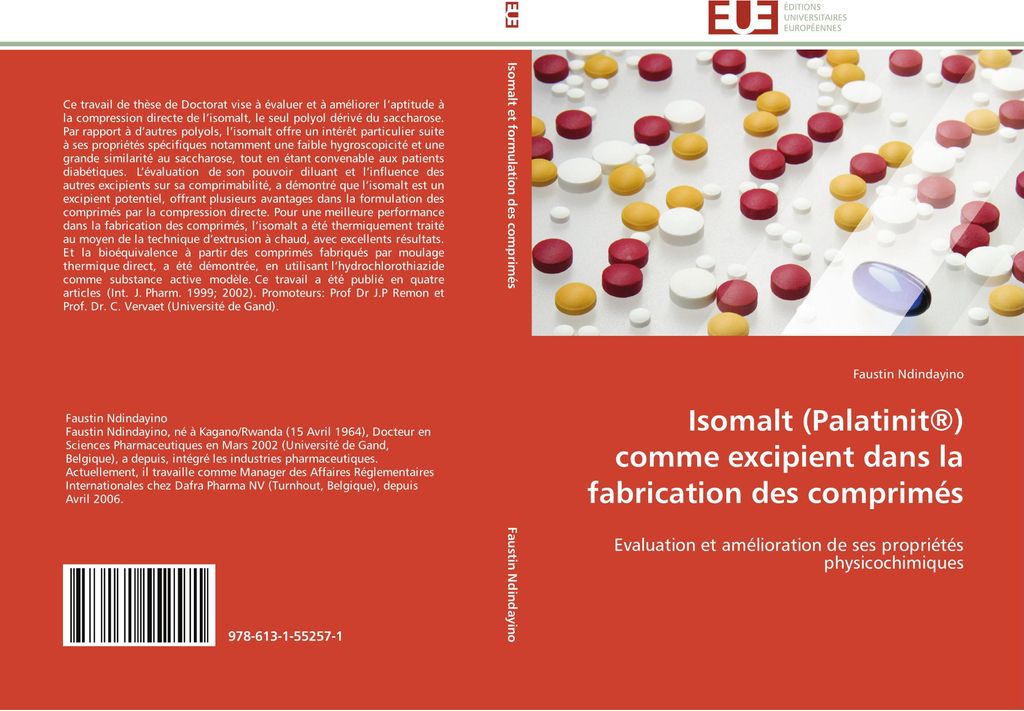 Isomalt (Palatinit ) comme excipient dans la fabrication des comprimés