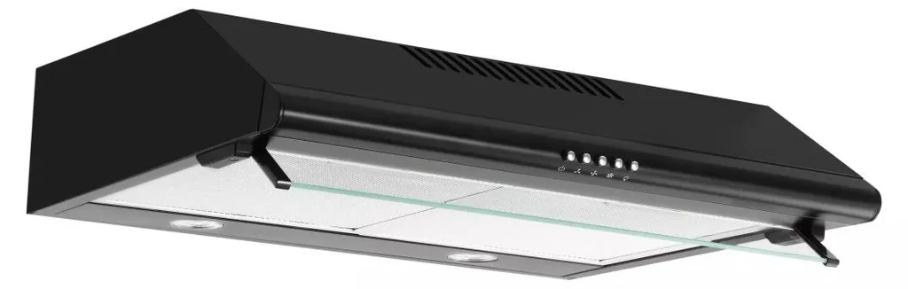 Hotte de cuisine noire Airlux 322m3/h classe A - Silencieuse avec 67dB