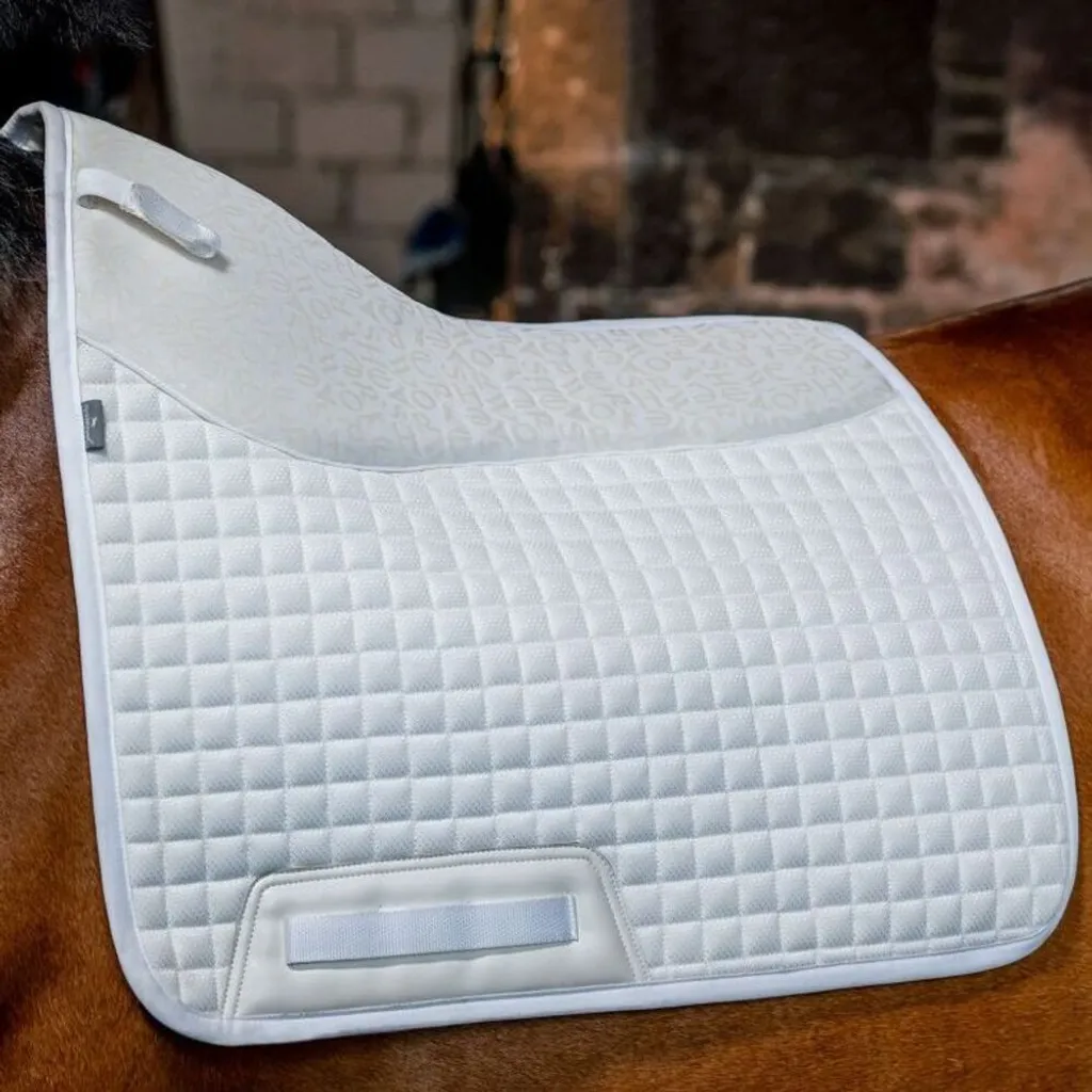 Chabraque de dressage Horseware Tech Comfort Blanc pour Grand Cheval