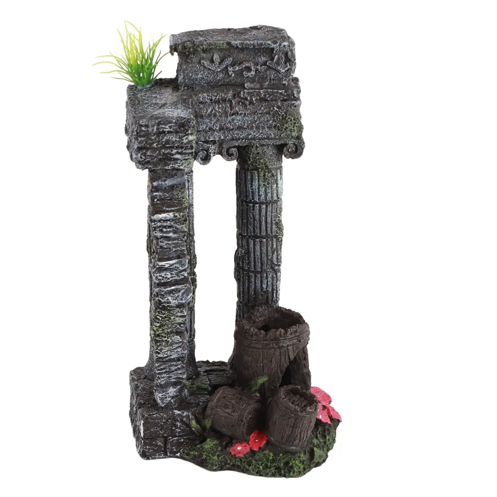 Colonne romane di decorazione dell'acquario, colonne romane di resina del serbatoio del pesce, colonne romane del paesaggio dell'acquario, decorazione del serbatoio del pesce della colonna romana simulata, ornamento del paesaggio del serbatoio del pesce, decorazione del serbatoio del pesce - 2
